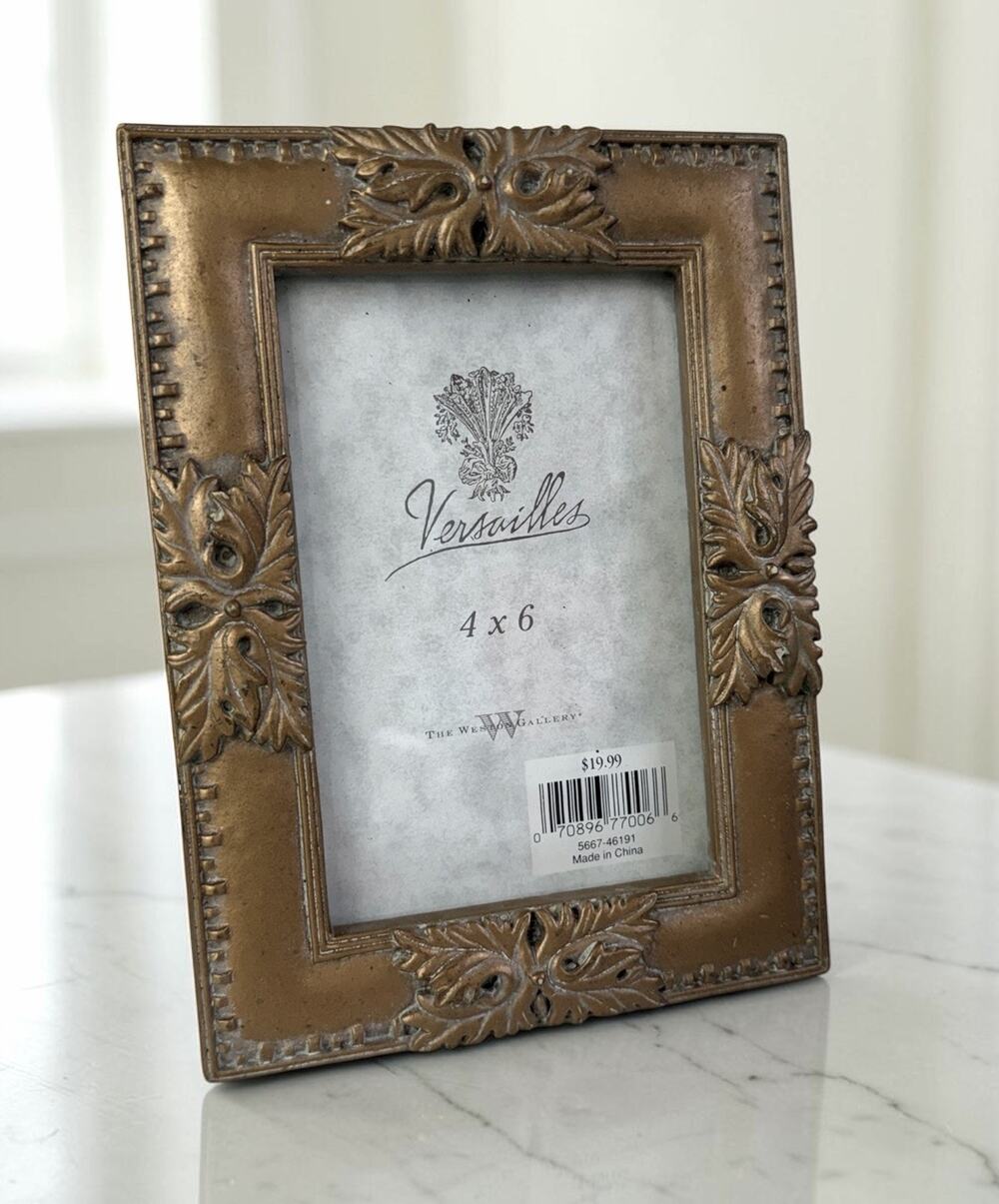 The Weston Gallery Photo Gold Frame Embellished Patina 4x6 Versailles